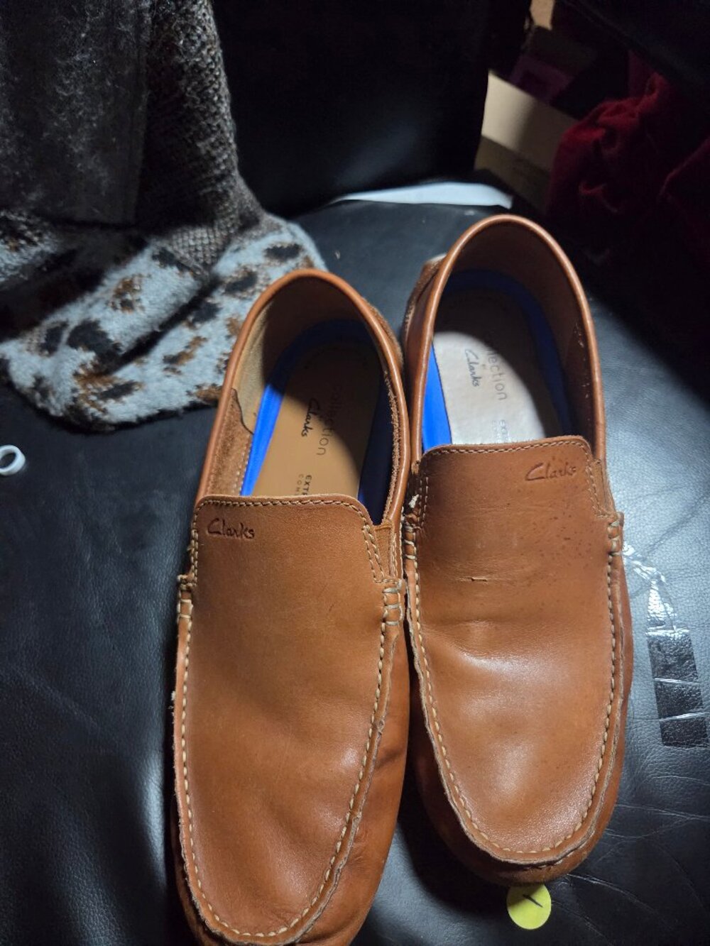 Clarks collection soft cushion mens loafers size 9 1/2